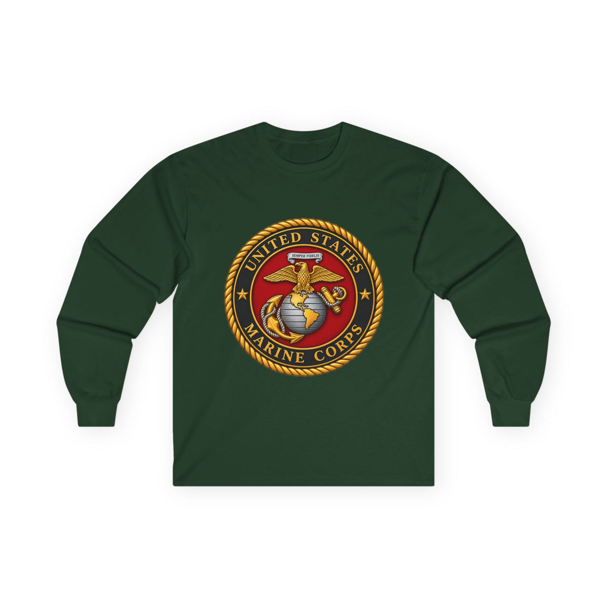 U.S. Marine Corps Emblem - Unisex Ultra Cotton Long Sleeve Tee