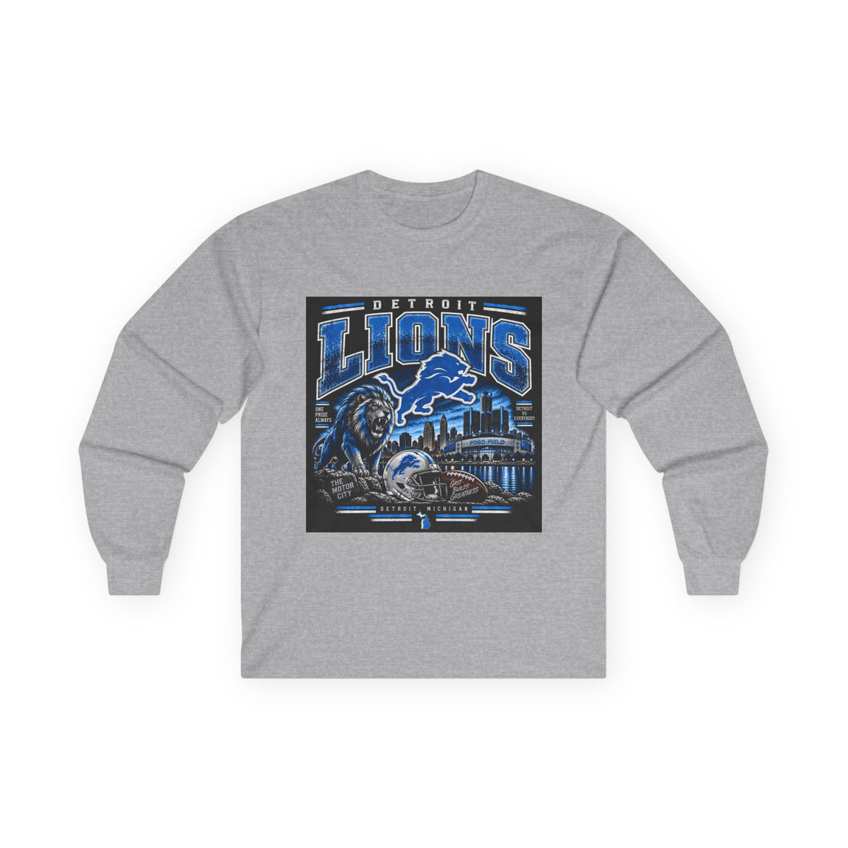 Detroit Lions Grit - Unisex Ultra Cotton Long Sleeve Tee