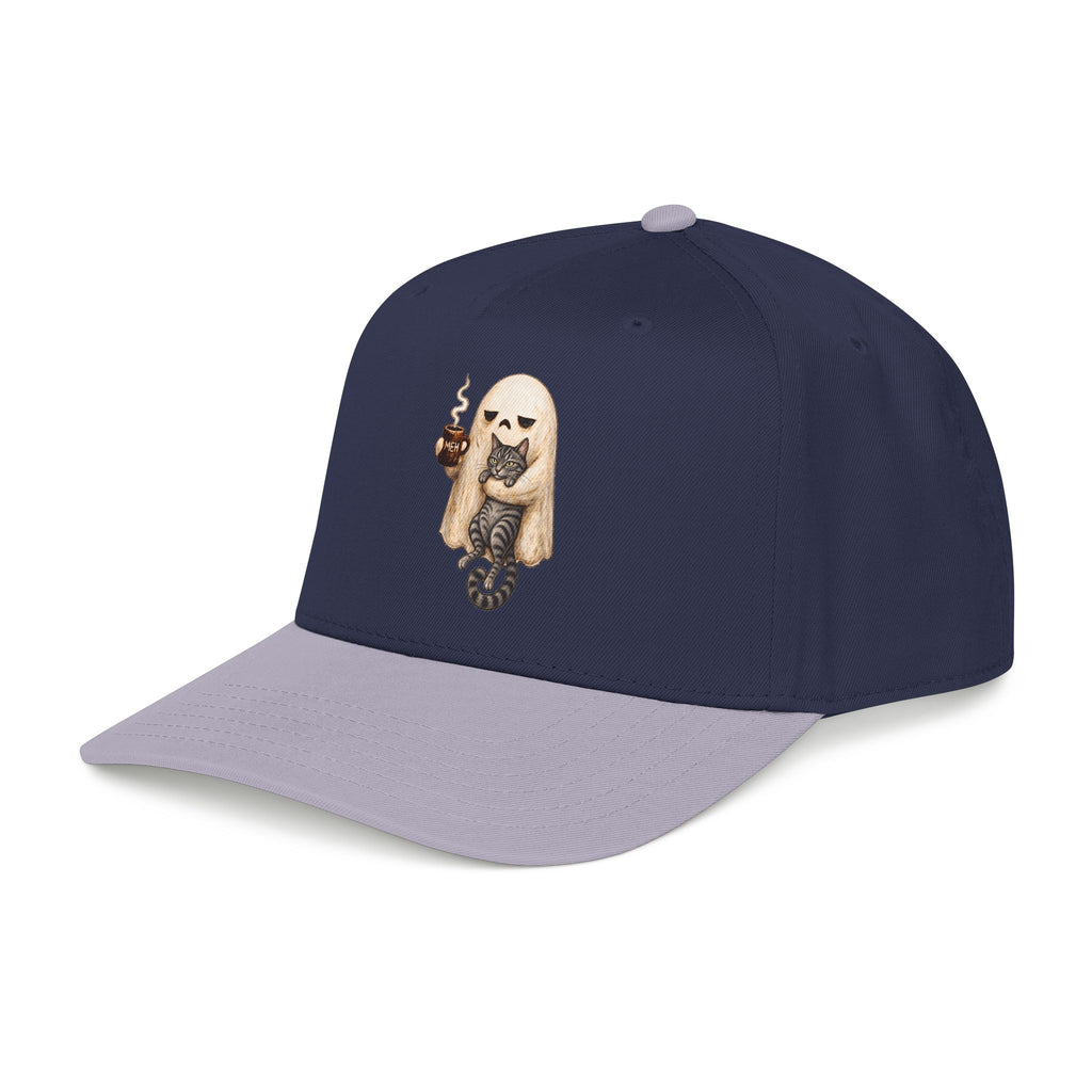 Meh Ghost and Gray Tabby Cat - OTTO Baseball Hat