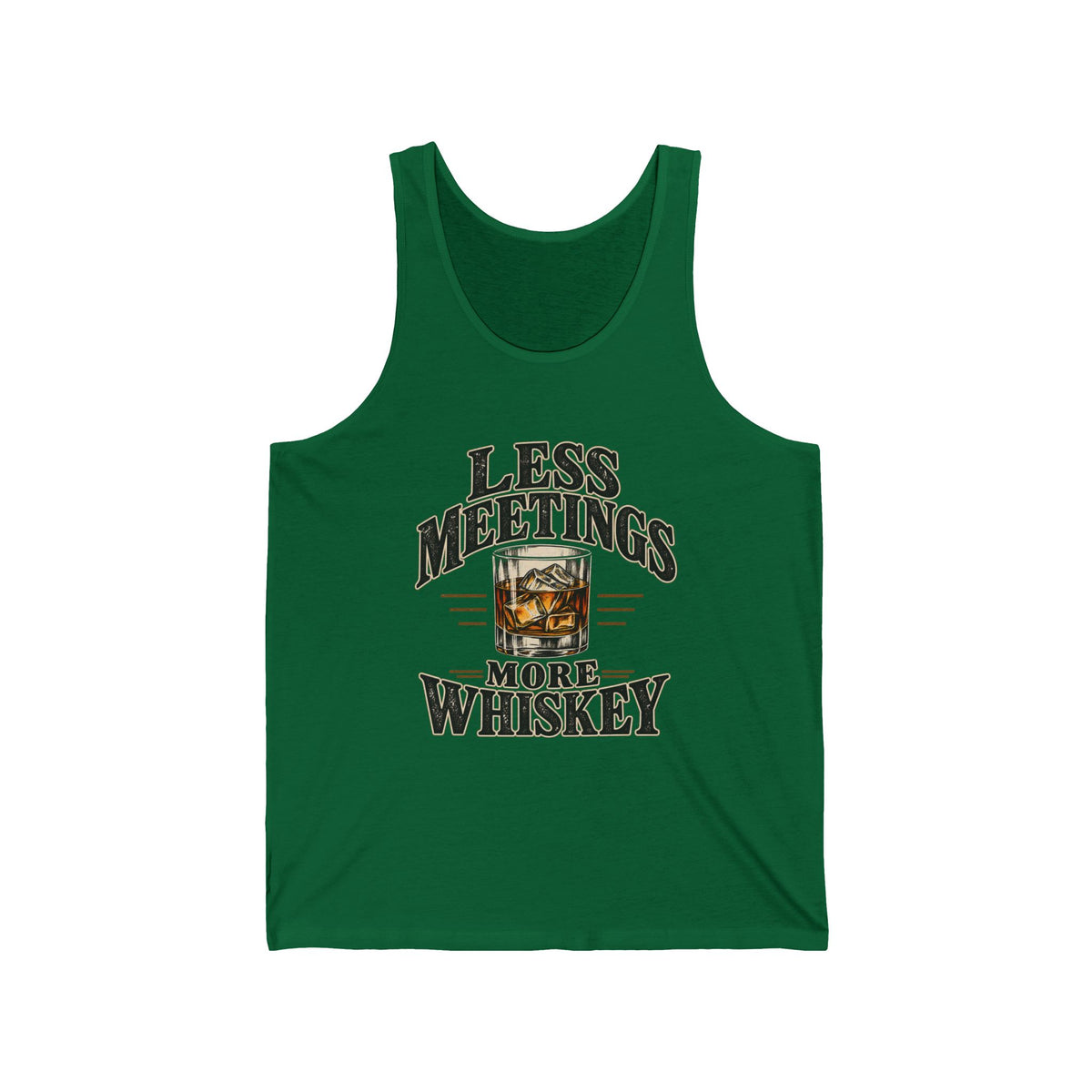 Less Meetings More Whiskey - Athletic Tank