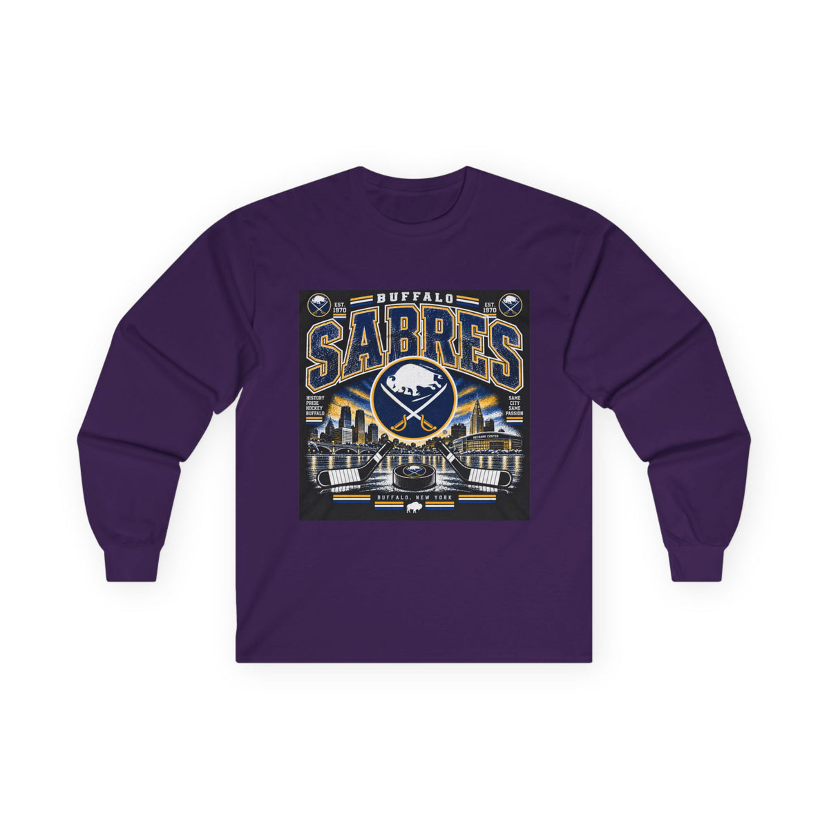 Buffalo Sabres Heritage Shield - Unisex Ultra Cotton Long Sleeve Tee