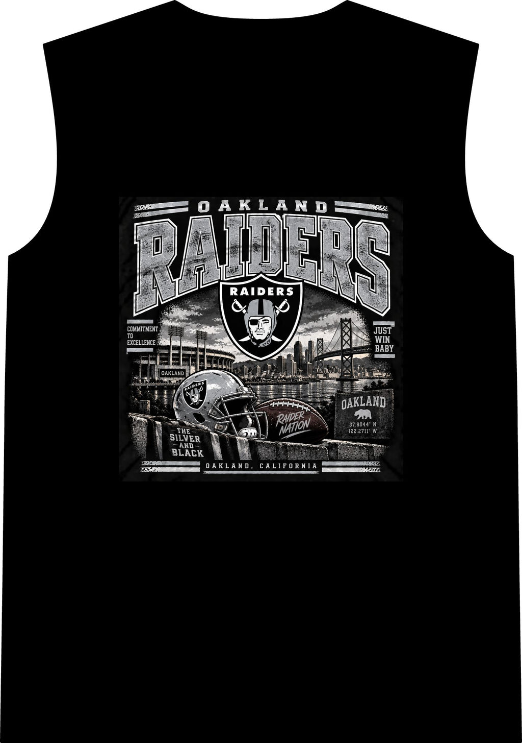 Oakland Raiders Black Heritage - Classic Tank