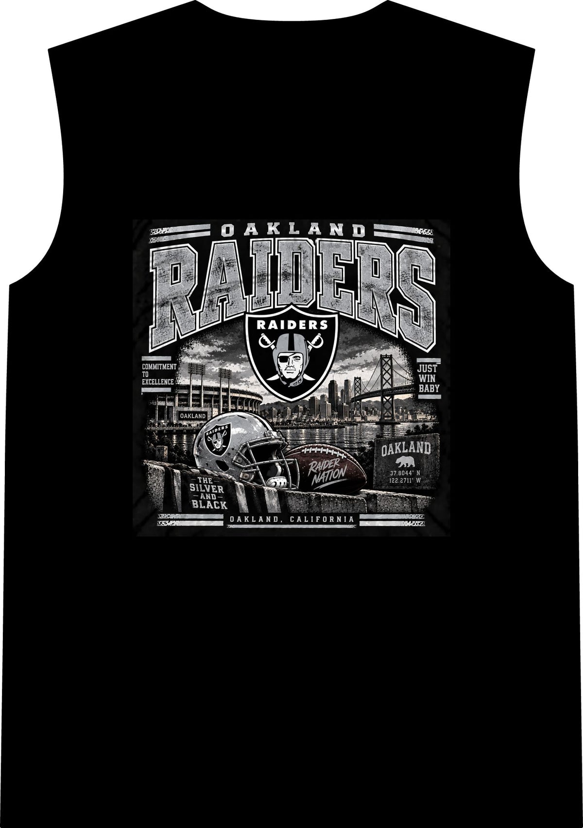 Oakland Raiders Black Heritage - Classic Tank
