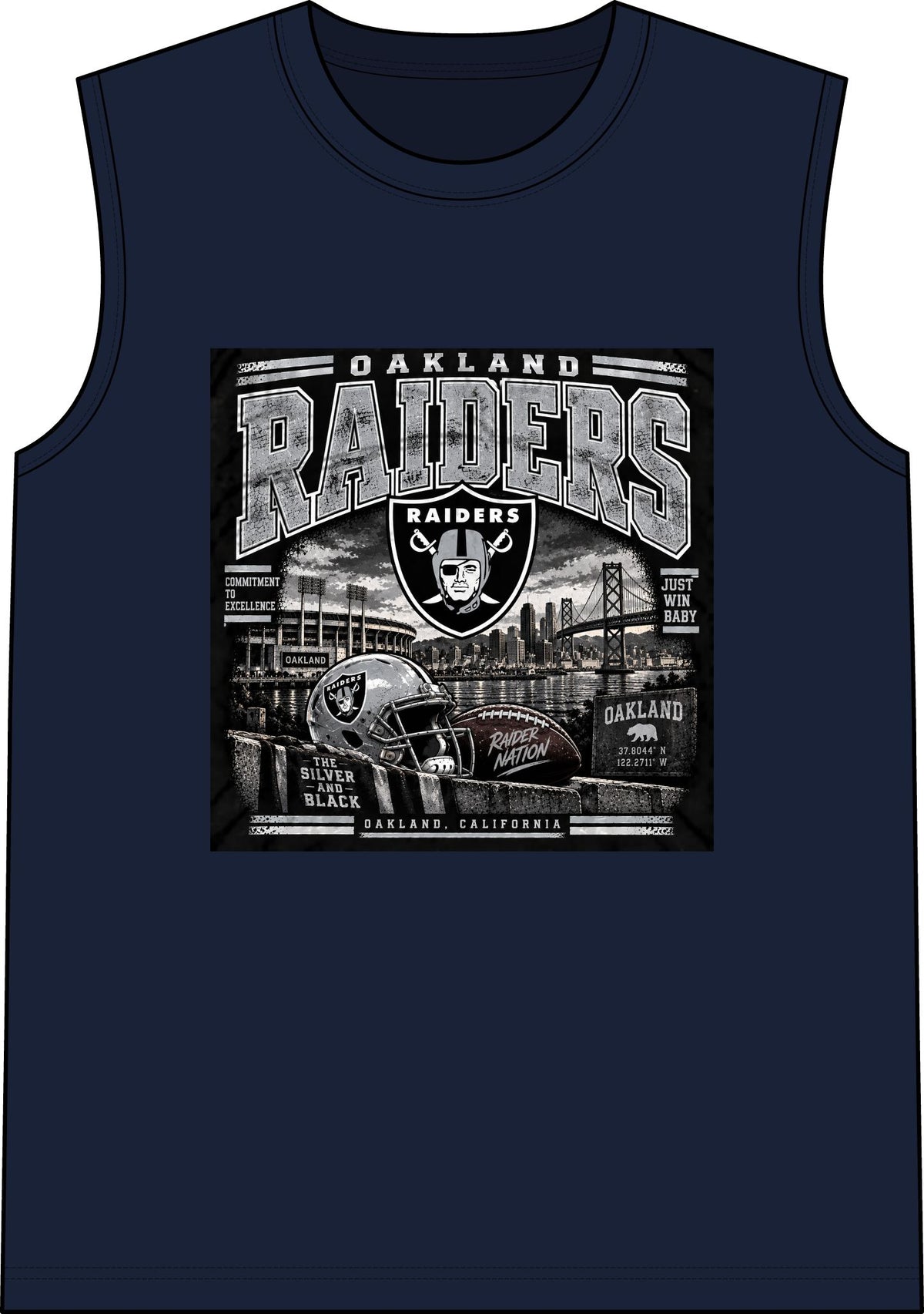 Oakland Raiders Black Heritage - Classic Tank