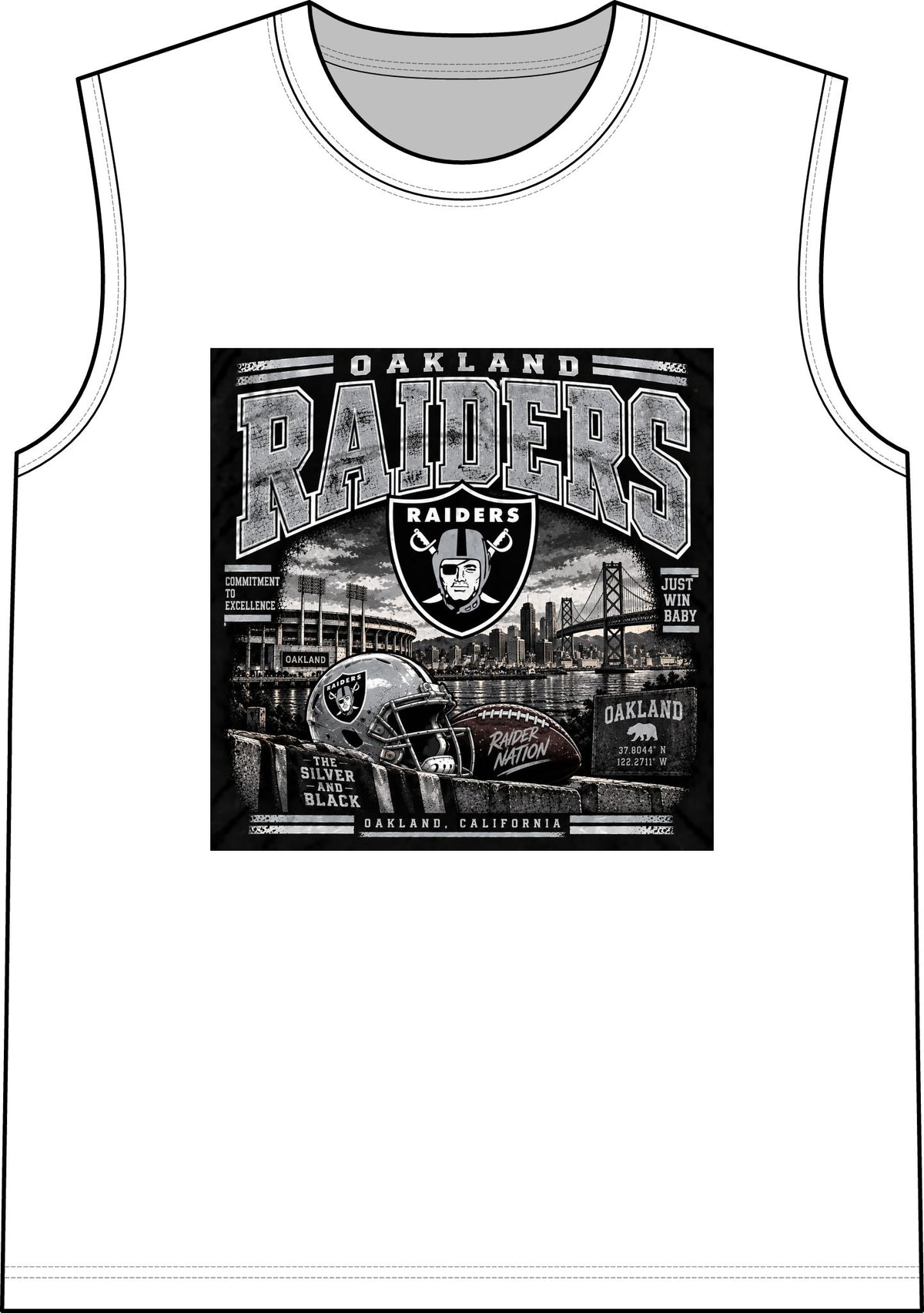 Oakland Raiders Black Heritage - Classic Tank