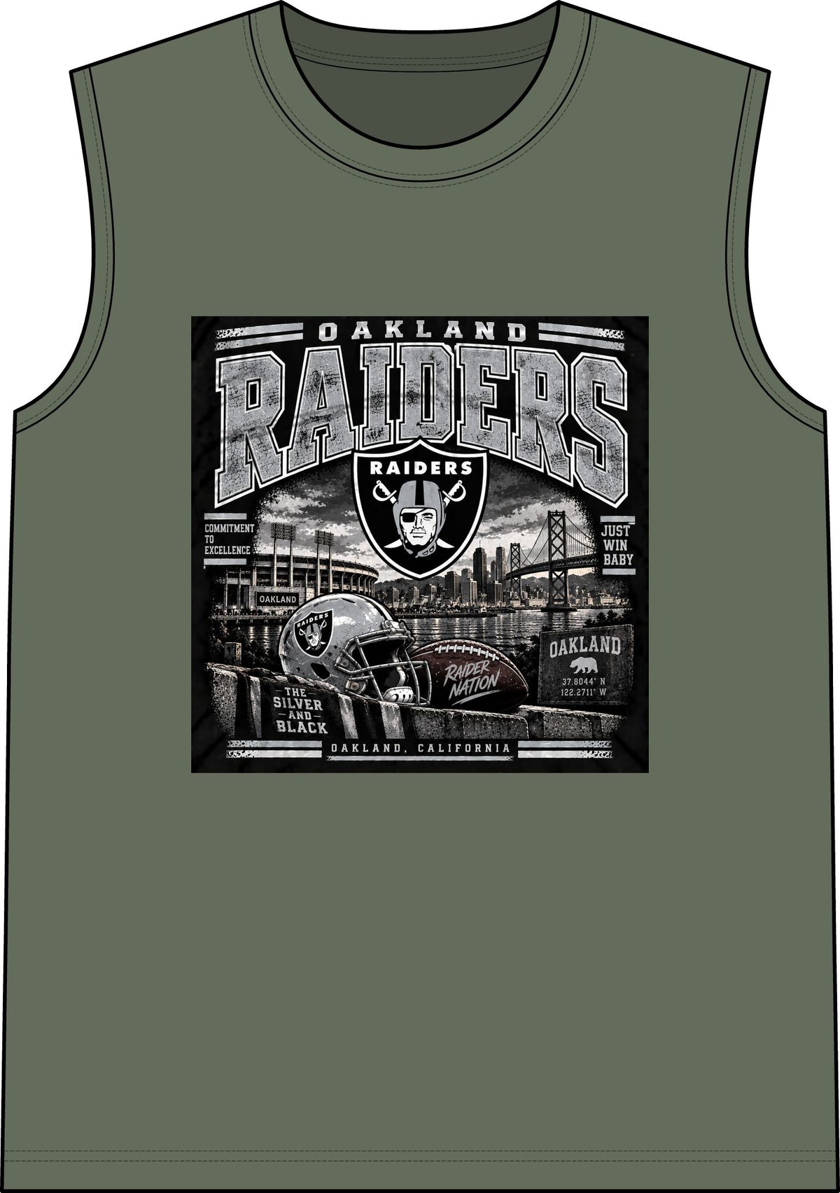 Oakland Raiders Black Heritage - Classic Tank