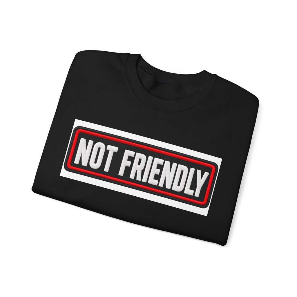 Not Friendly - Service Dog Patch - Crewneck Sweatshirt