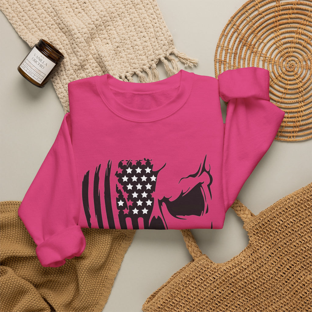 Stars, Stripes & Skulls - Crewneck Sweatshirt