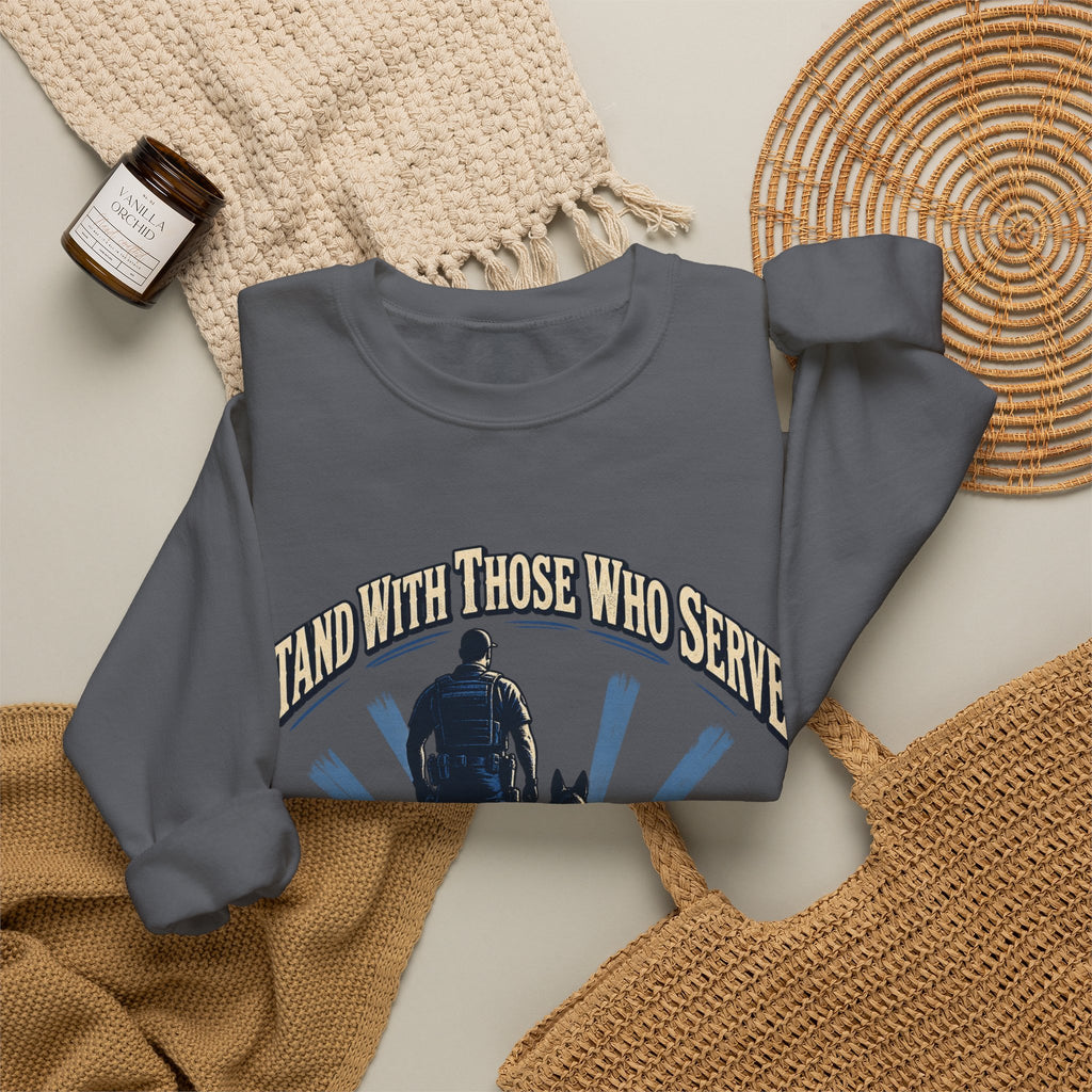 Stand With Those Who Serve Police K9 - Crewneck Sweatshirt