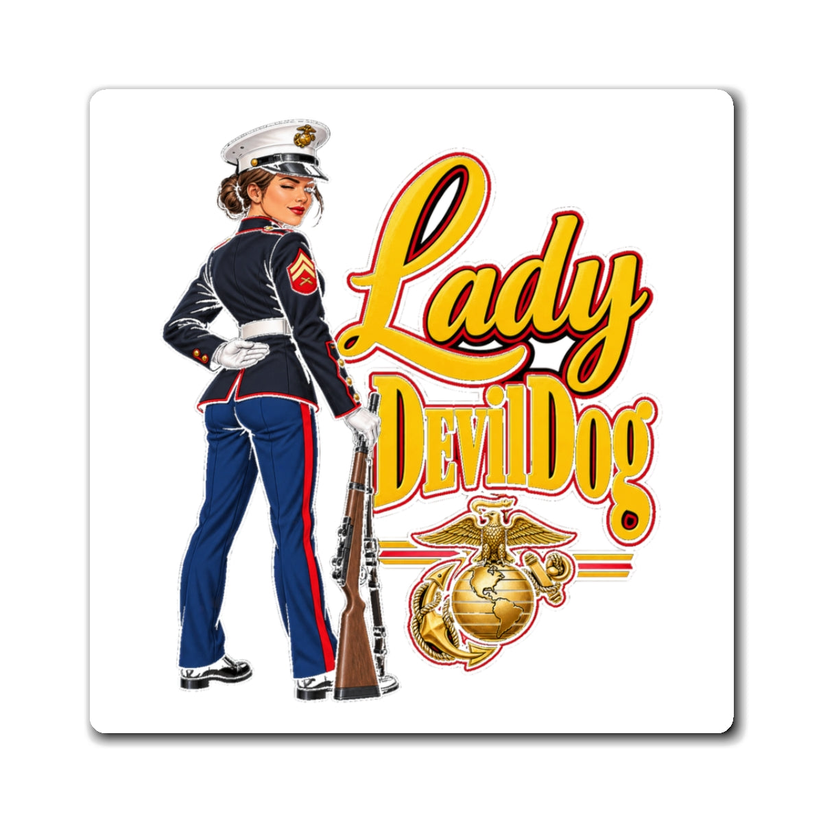 Lady Devil Dog - Magnet