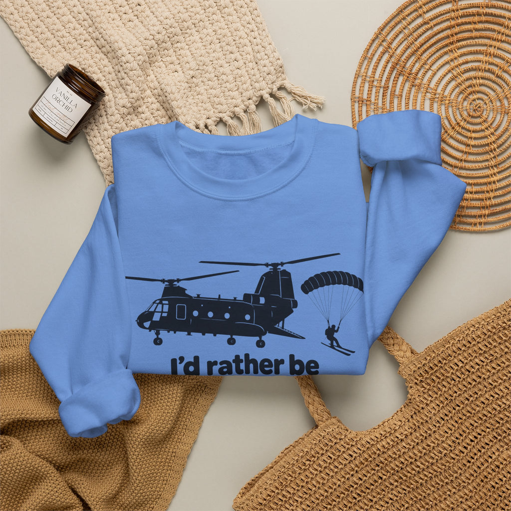 Id Rather Be Heliskiing - Crewneck Sweatshirt