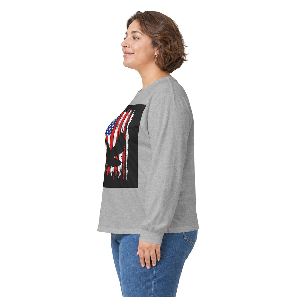 Old Glory Eagle - Unisex Ultra Cotton Long Sleeve Tee