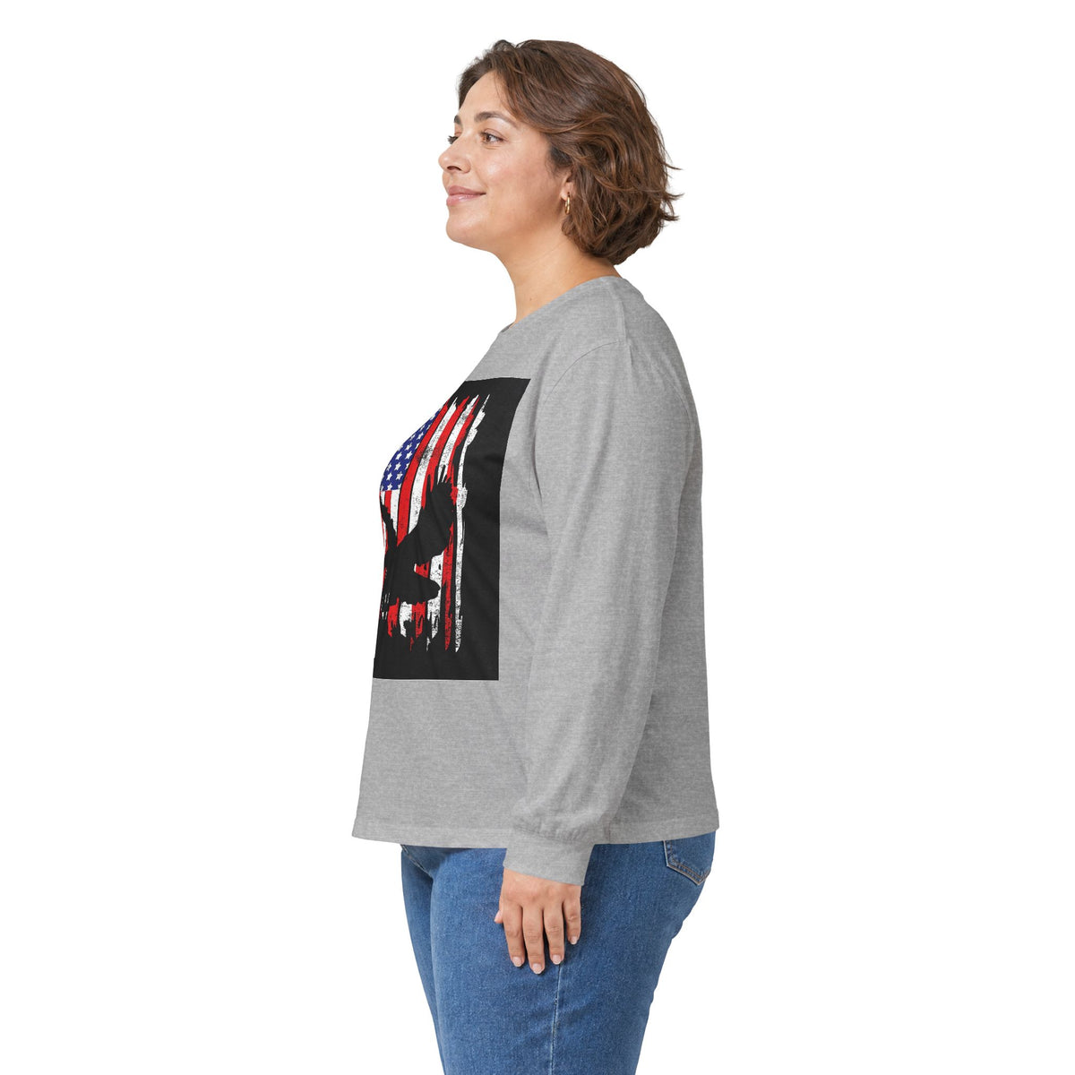 Old Glory Eagle - Unisex Ultra Cotton Long Sleeve Tee