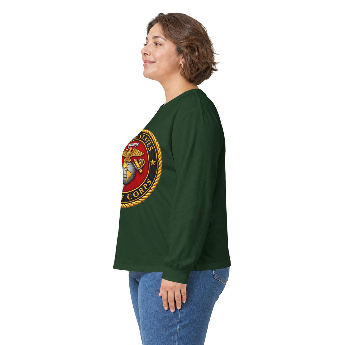 U.S. Marine Corps Emblem - Unisex Ultra Cotton Long Sleeve Tee
