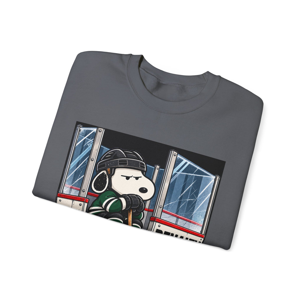 Snoopy Hockey Penalty Box Green - Crewneck Sweatshirt