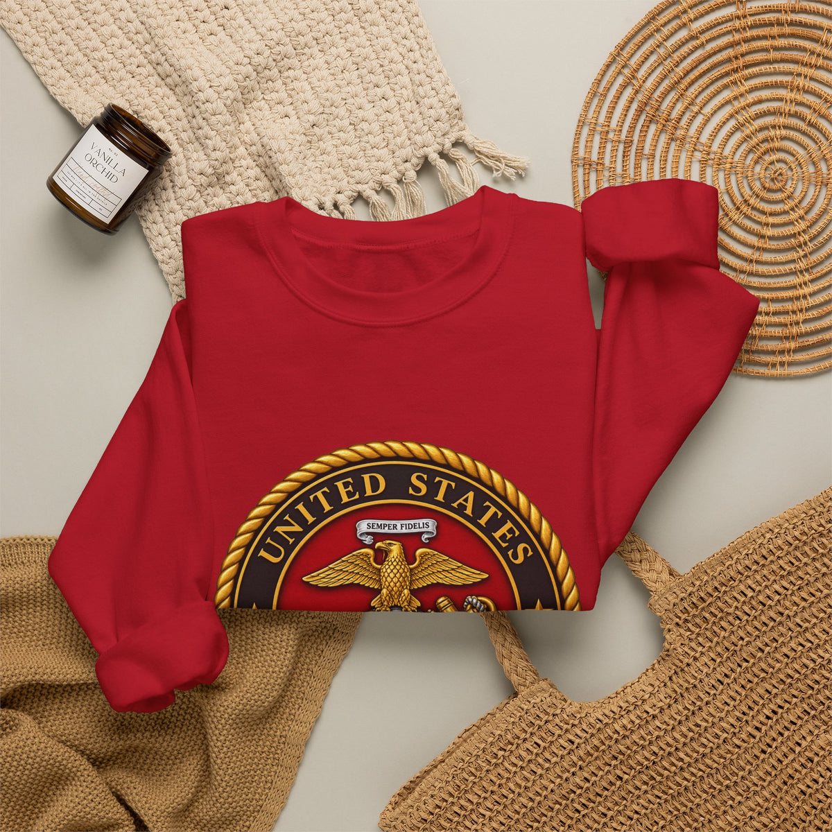U.S. Marine Corps Emblem - Crewneck Sweatshirt