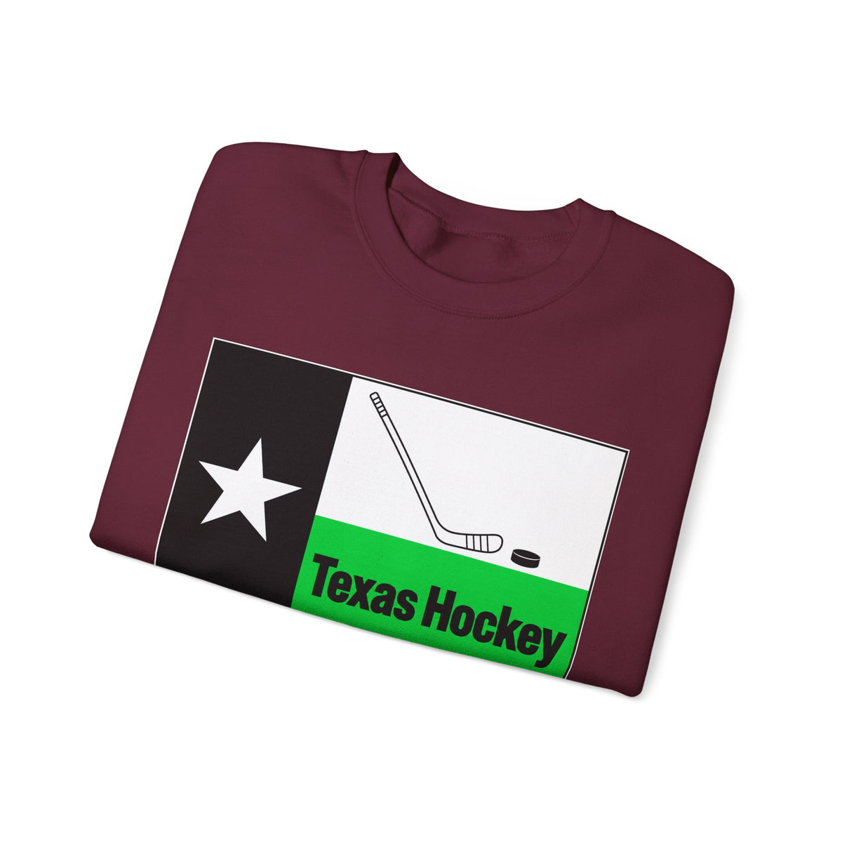 Texas Hockey Flag - Crewneck Sweatshirt
