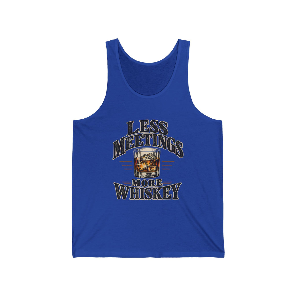 Less Meetings More Whiskey - Athletic Tank