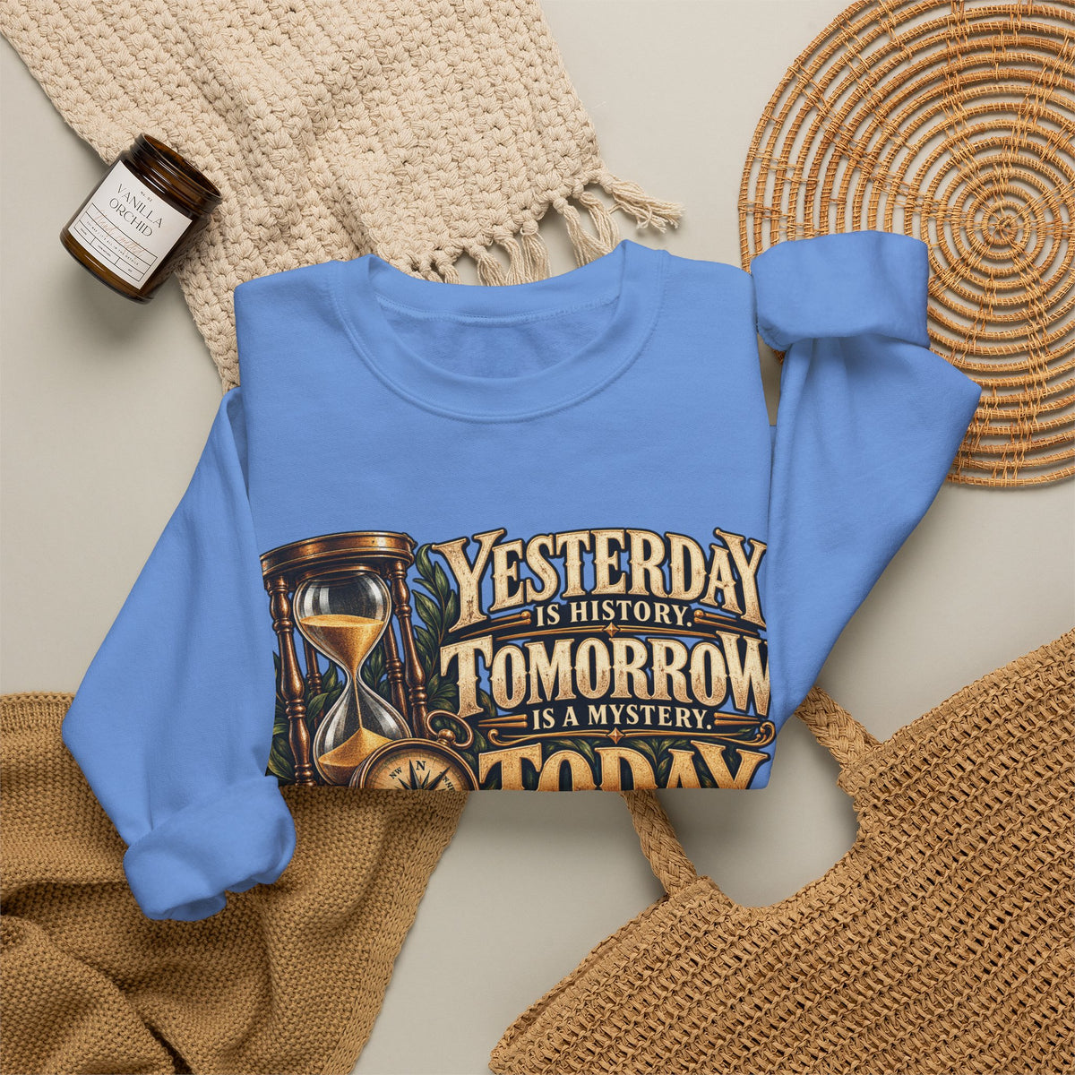 Yesterday Tomorrow Today - Transparent - Crewneck Sweatshirt