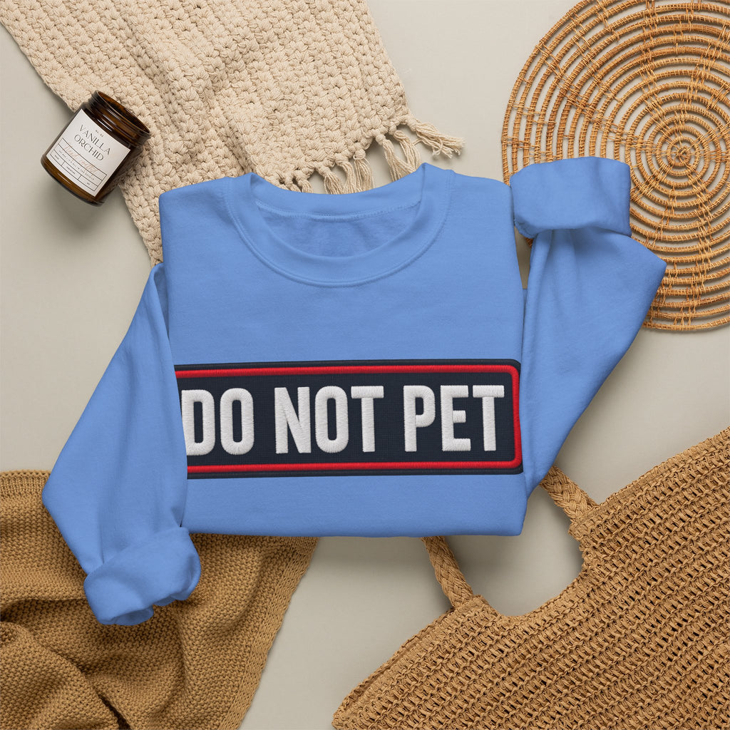 Do Not Pet - Service Dog Patch - Crewneck Sweatshirt
