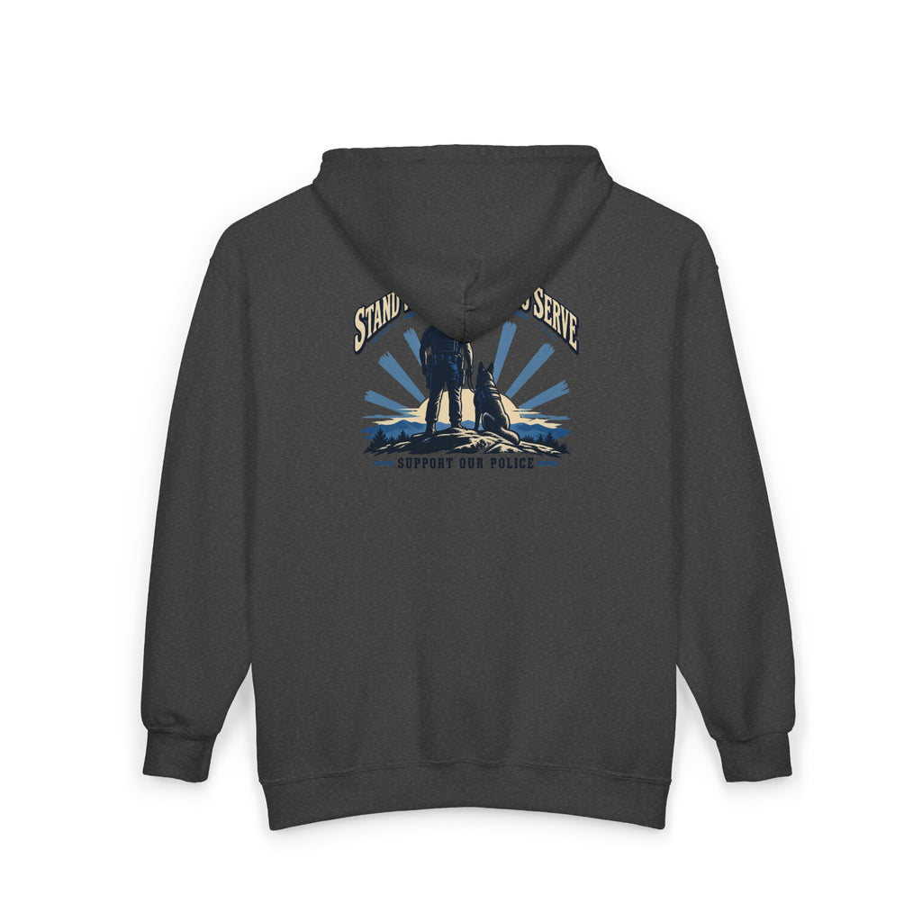Stand With Those Who Serve Police K9 - Full-Zip Hooded Sweatshirt