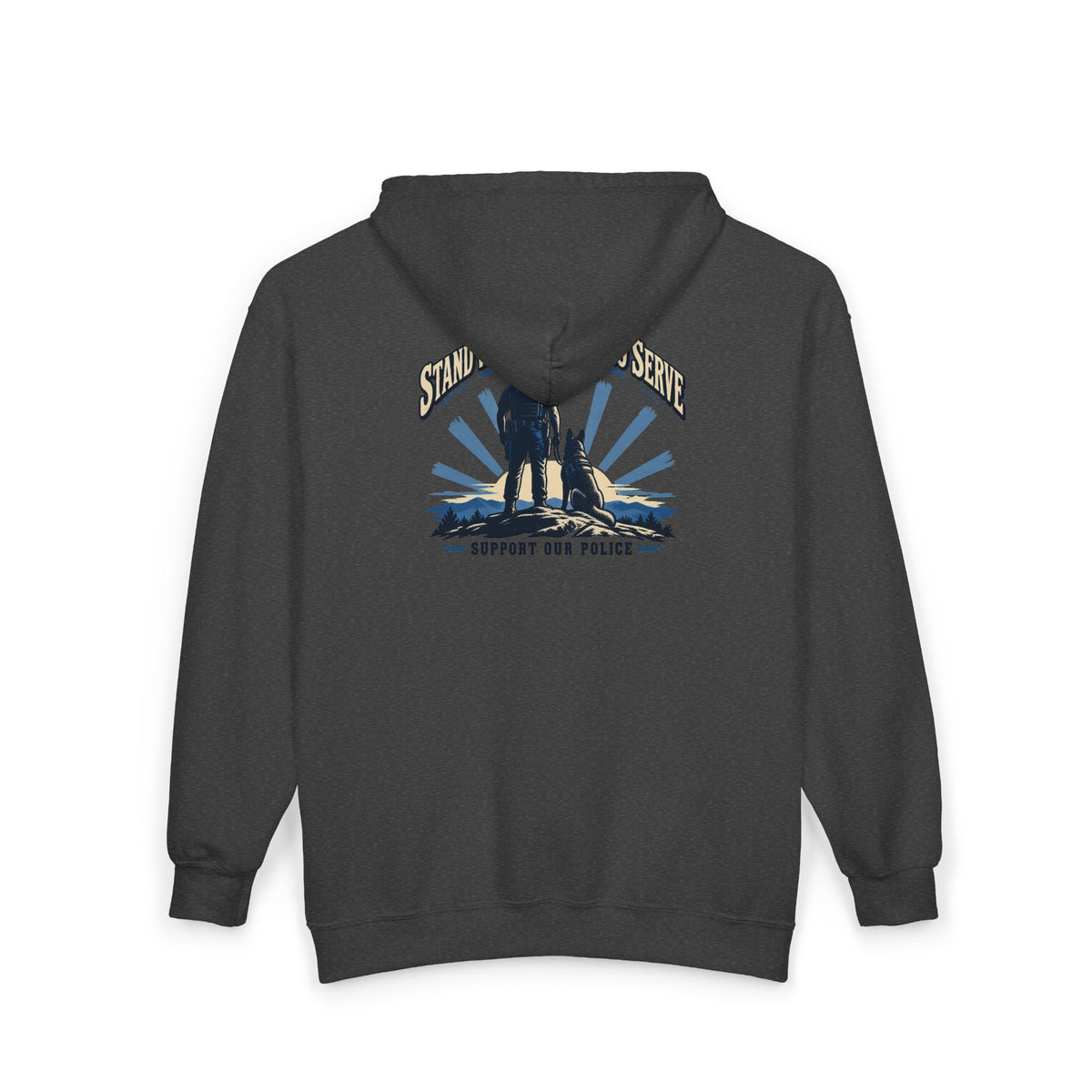 Stand With Those Who Serve Police K9 - Full-Zip Hooded Sweatshirt