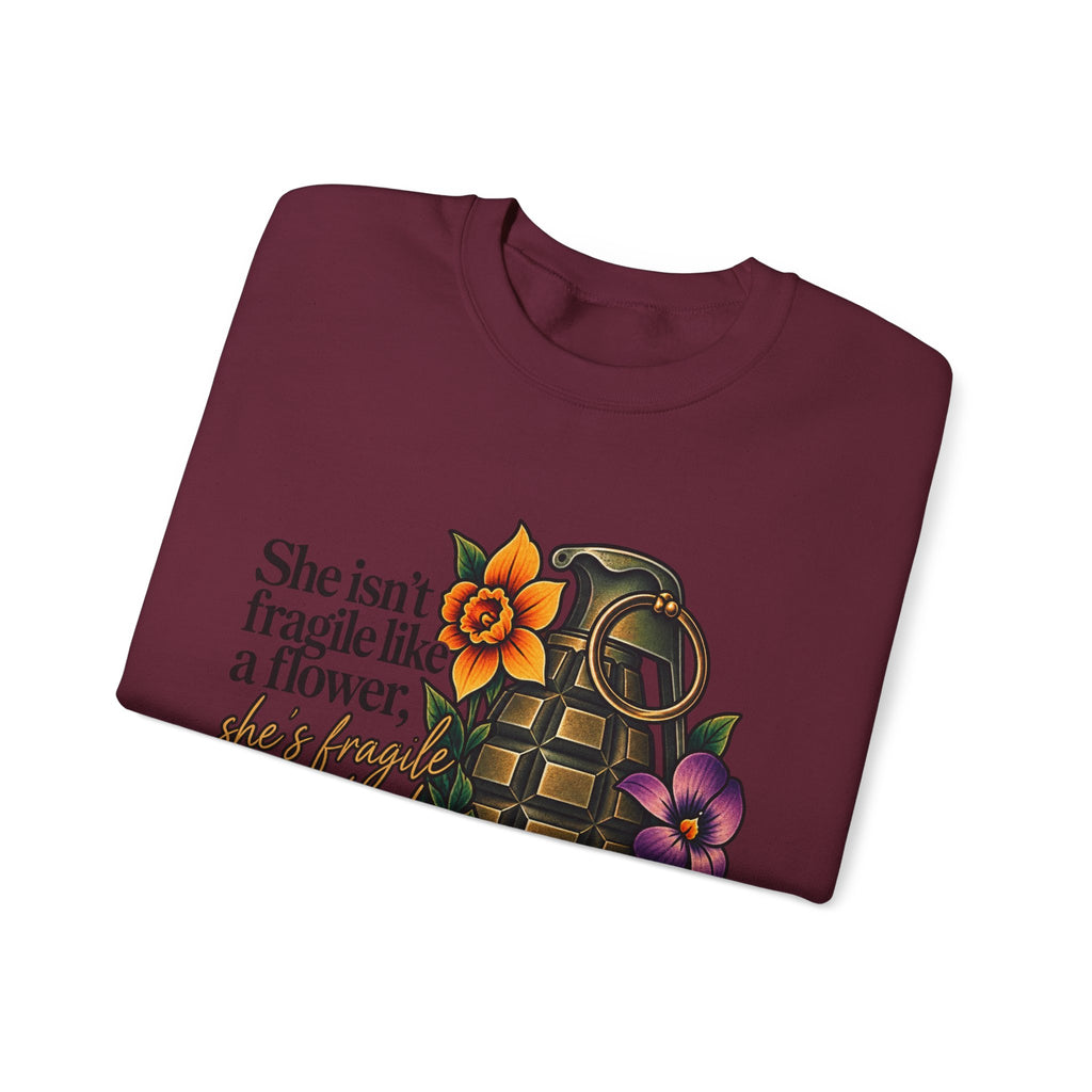 Fragile Like a Bomb - Floral Grenade - Crewneck Sweatshirt