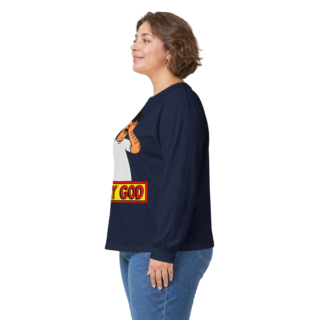 Oh My God Reaction Tee - Unisex Ultra Cotton Long Sleeve Tee