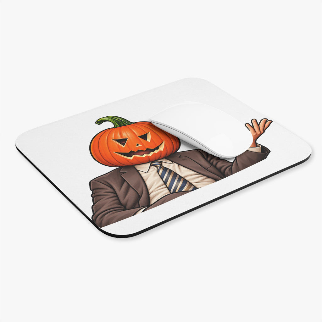 Pumpkin Head Office Cartoon - Mouse Pad