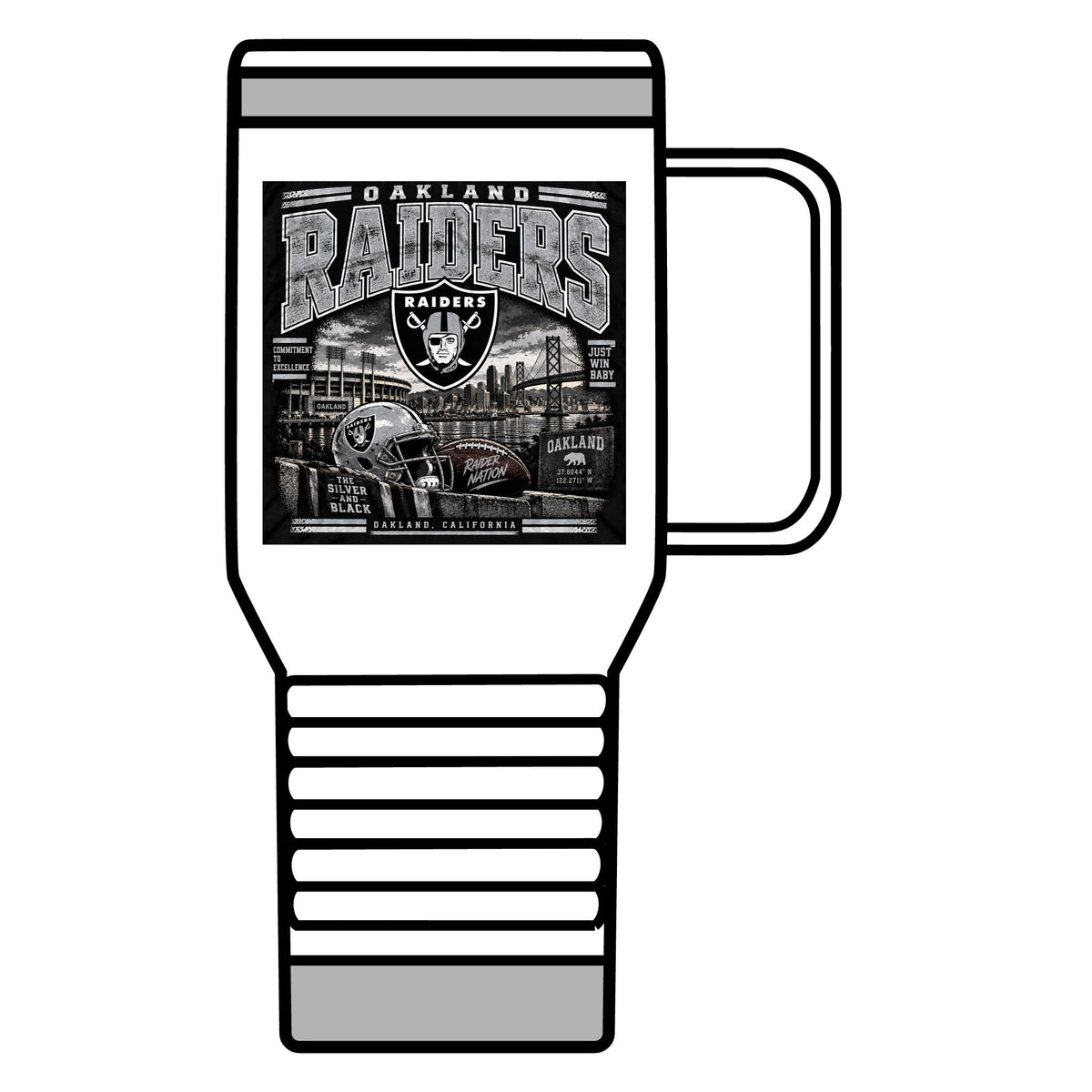 Oakland Raiders Black Heritage - 20oz Insulated Mug