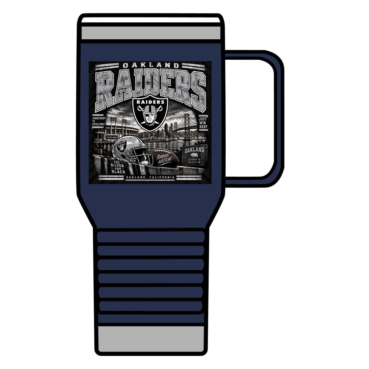 Oakland Raiders Black Heritage - 20oz Insulated Mug