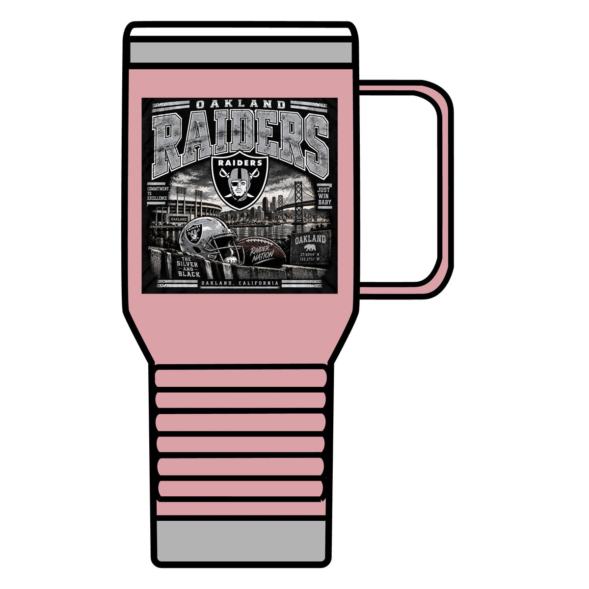Oakland Raiders Black Heritage - 20oz Insulated Mug
