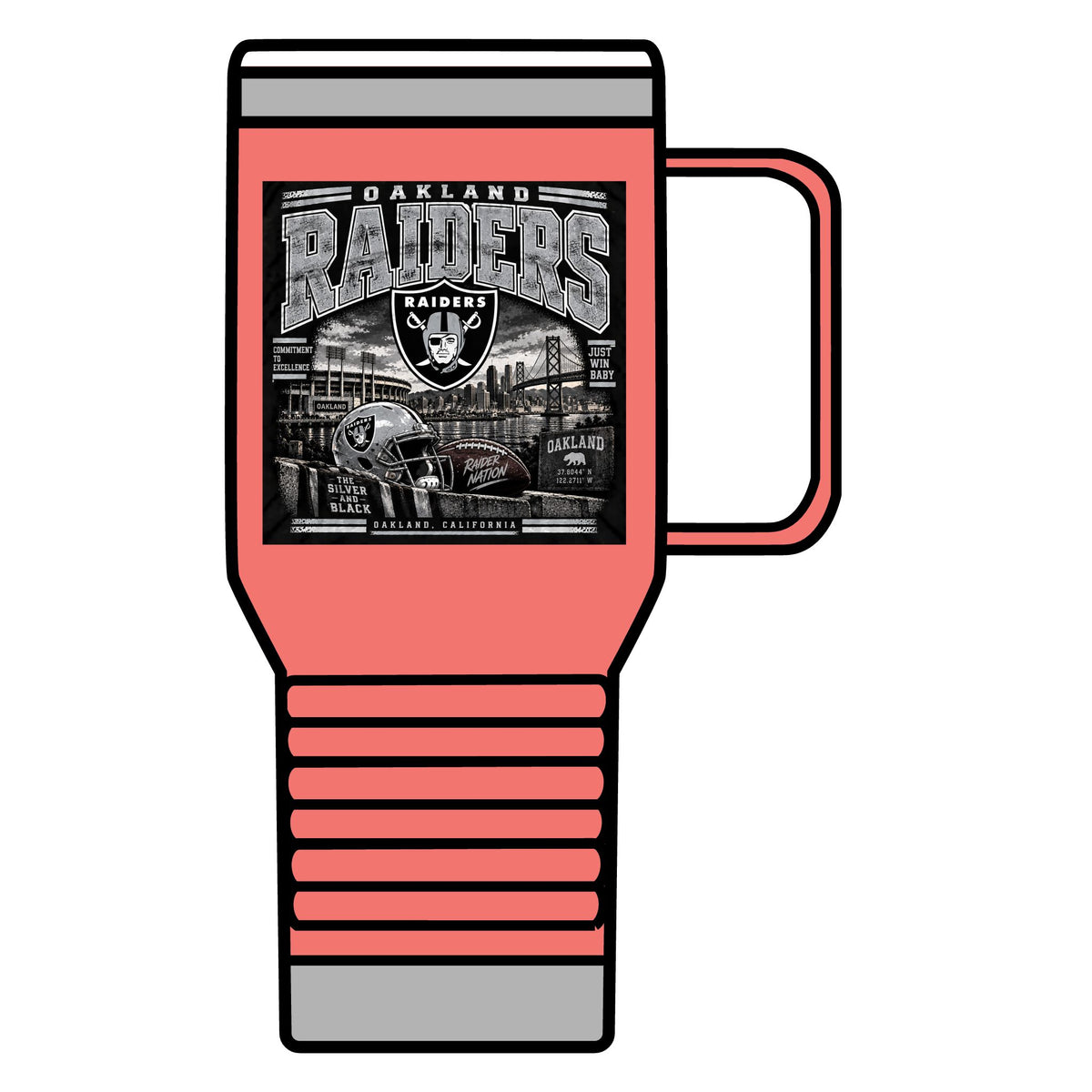 Oakland Raiders Black Heritage - 20oz Insulated Mug