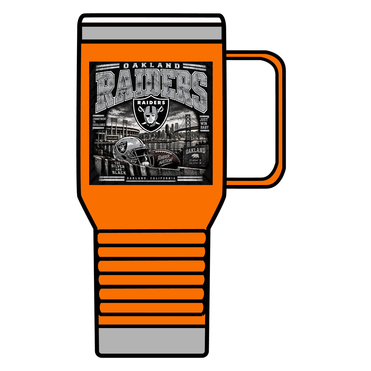Oakland Raiders Black Heritage - 20oz Insulated Mug