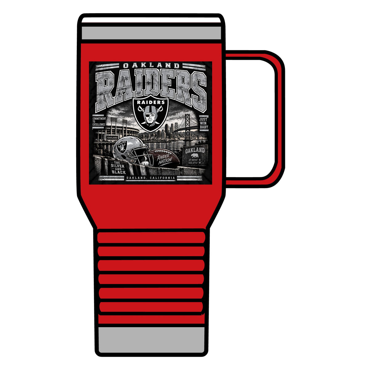 Oakland Raiders Black Heritage - 20oz Insulated Mug