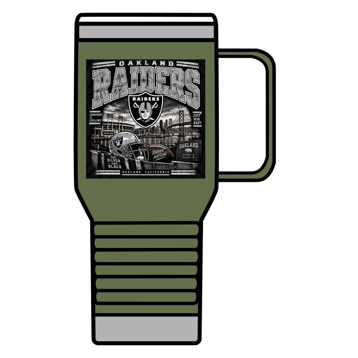 Oakland Raiders Black Heritage - 20oz Insulated Mug