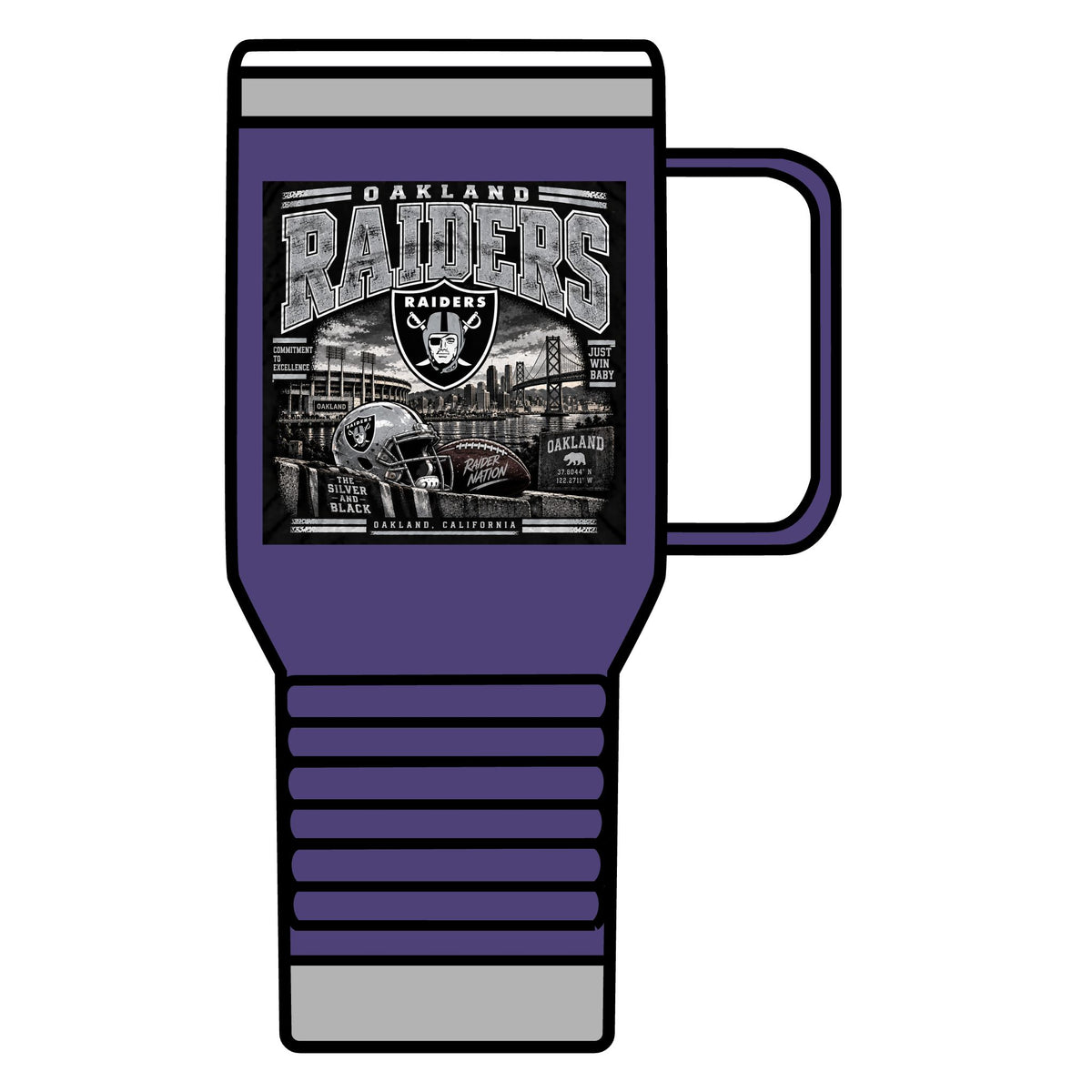 Oakland Raiders Black Heritage - 20oz Insulated Mug