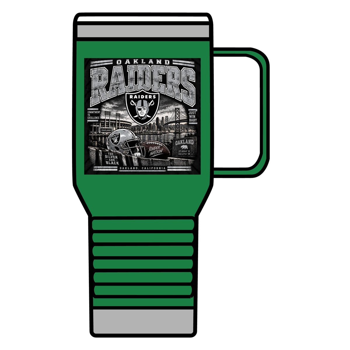 Oakland Raiders Black Heritage - 20oz Insulated Mug