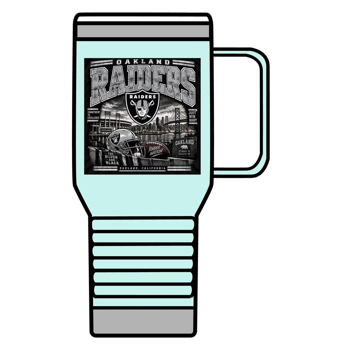 Oakland Raiders Black Heritage - 20oz Insulated Mug