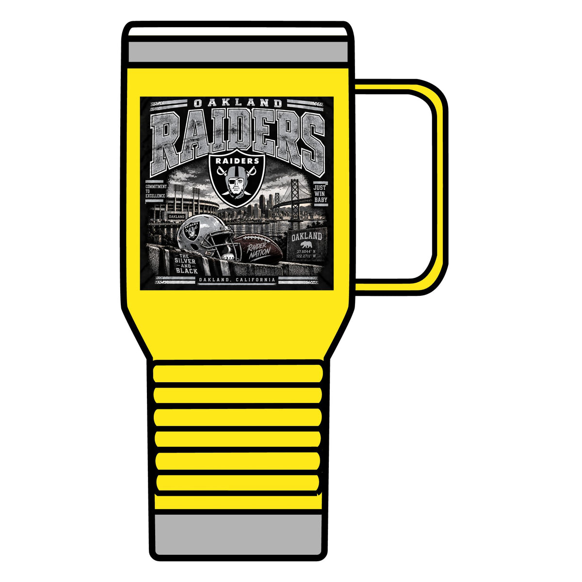 Oakland Raiders Black Heritage - 20oz Insulated Mug