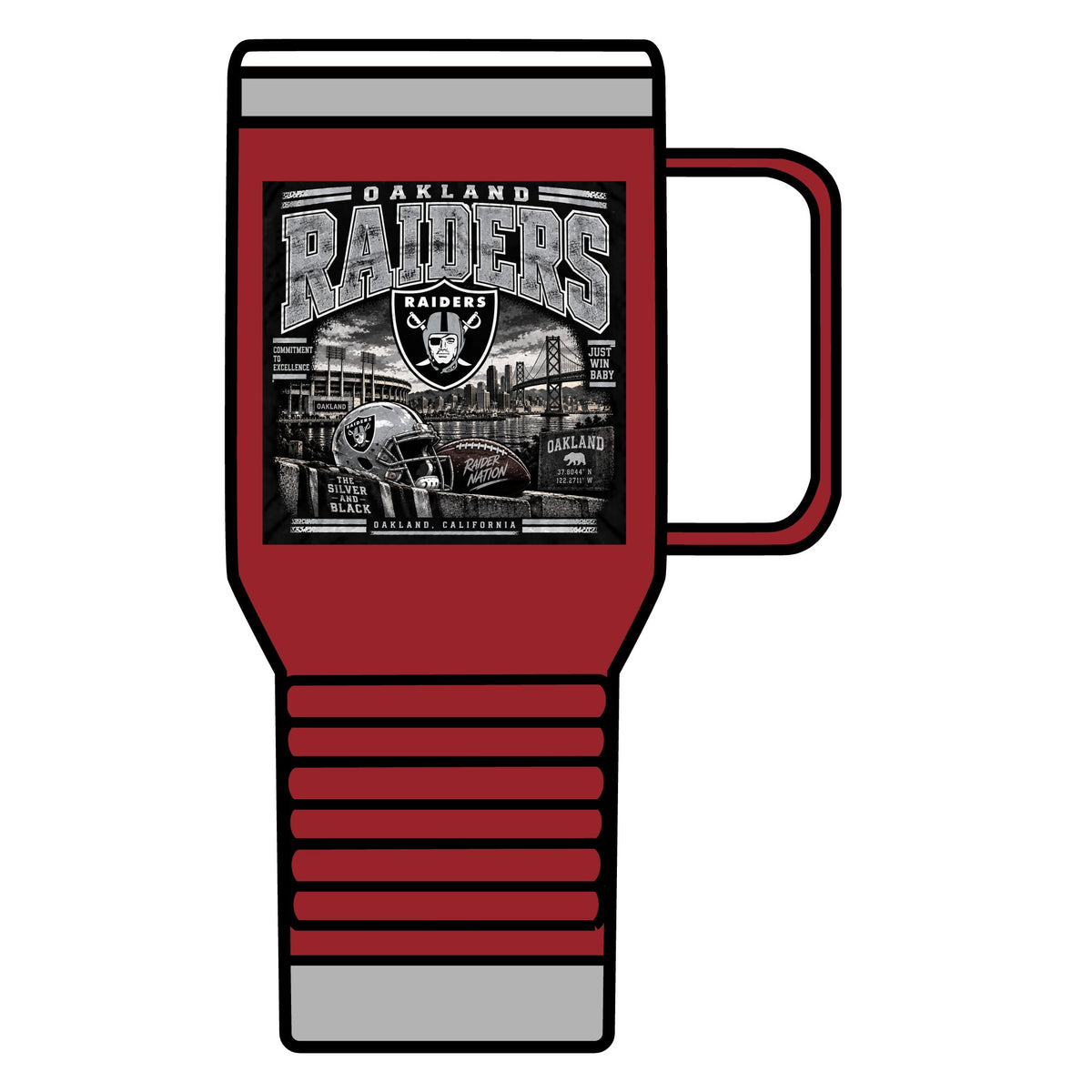 Oakland Raiders Black Heritage - 20oz Insulated Mug