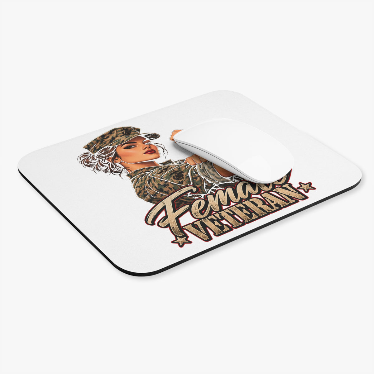 Female Veteran Pride - Mouse Pad