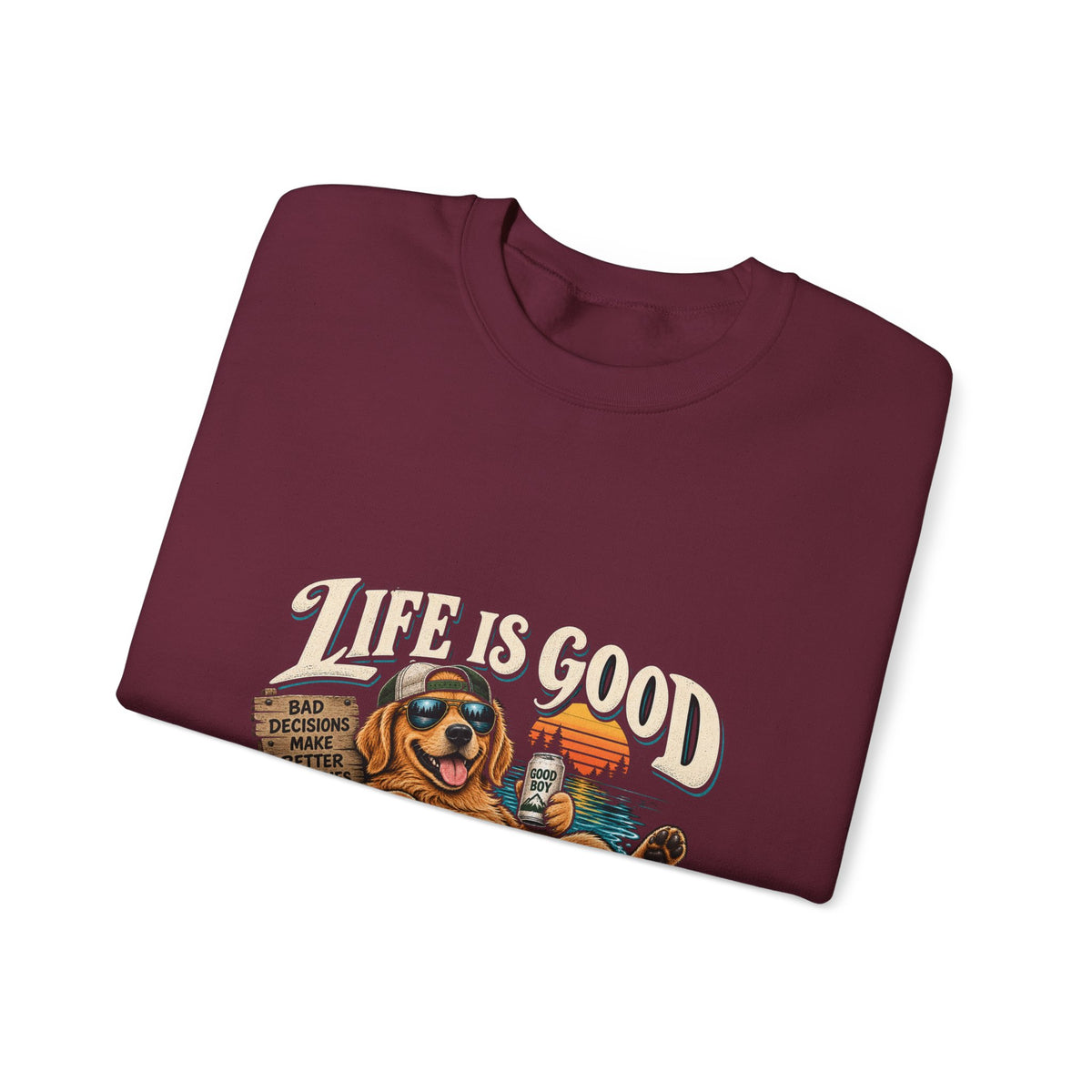 Life is Good Floatin' - Crewneck Sweatshirt
