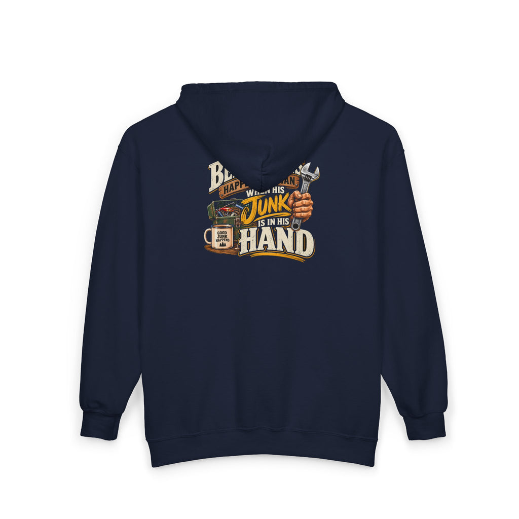 Best Things Happen in a Man's Hand - Full-Zip Hooded Sweatshirt