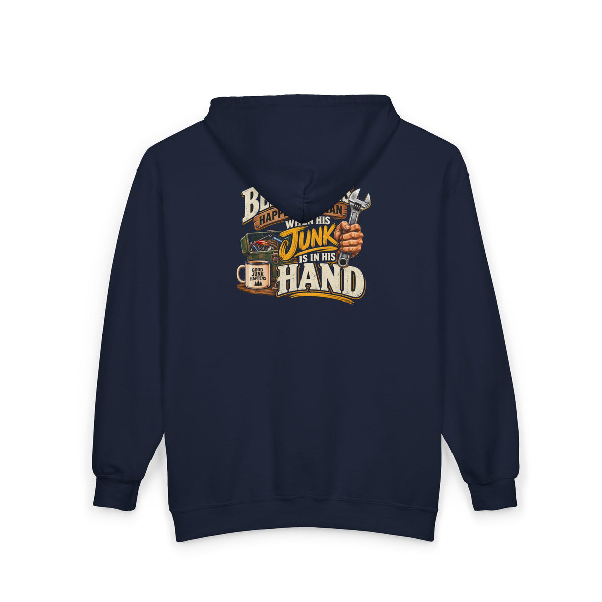 Best Things Happen in a Man's Hand - Full-Zip Hooded Sweatshirt