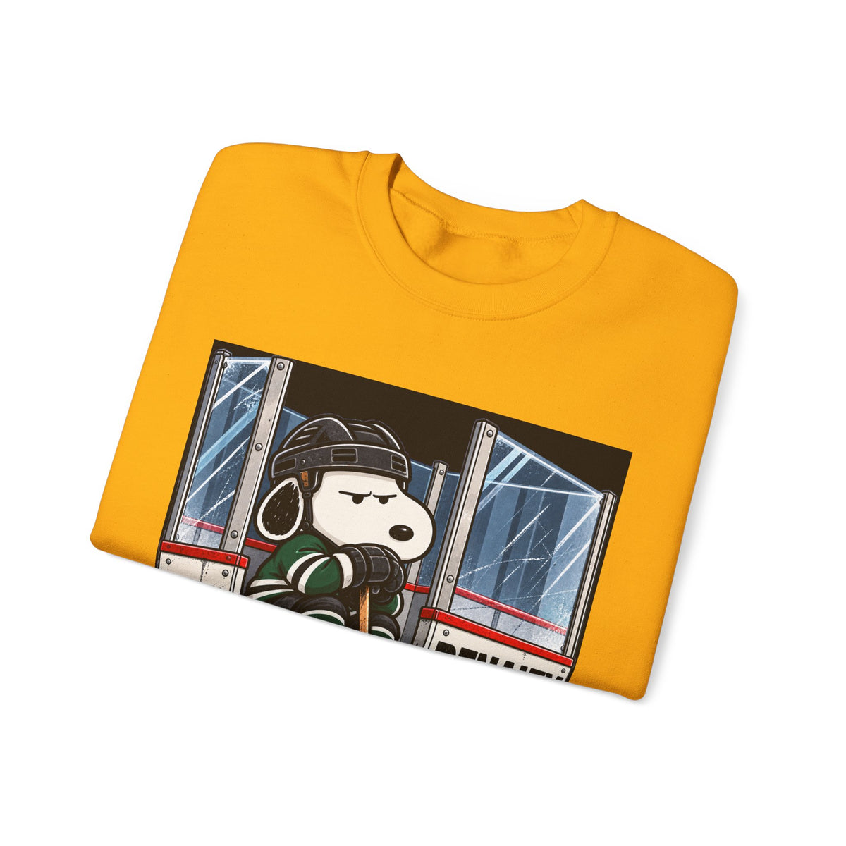 Snoopy Hockey Penalty Box Green - Crewneck Sweatshirt