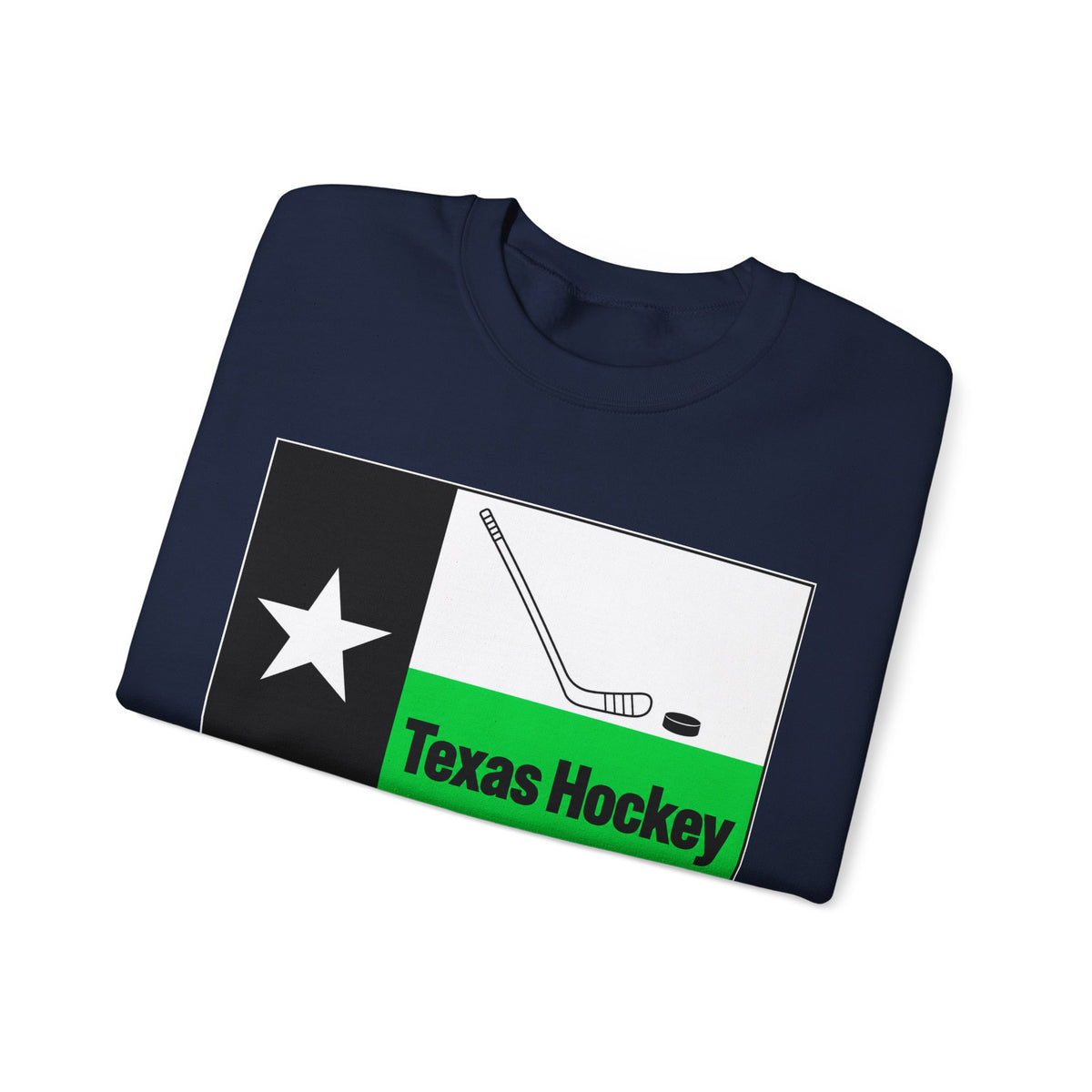 Texas Hockey Flag - Crewneck Sweatshirt