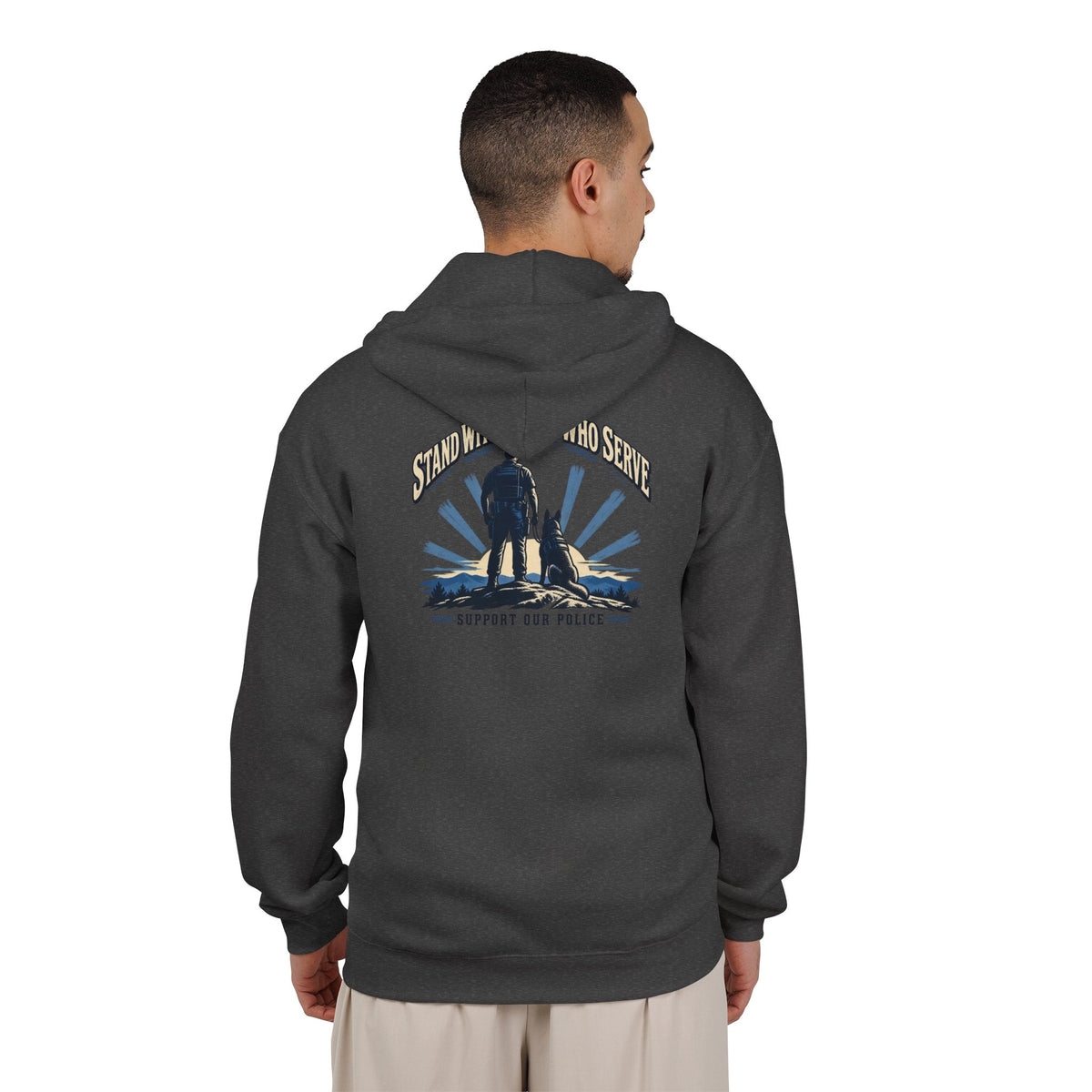 Stand With Those Who Serve Police K9 - Full-Zip Hooded Sweatshirt