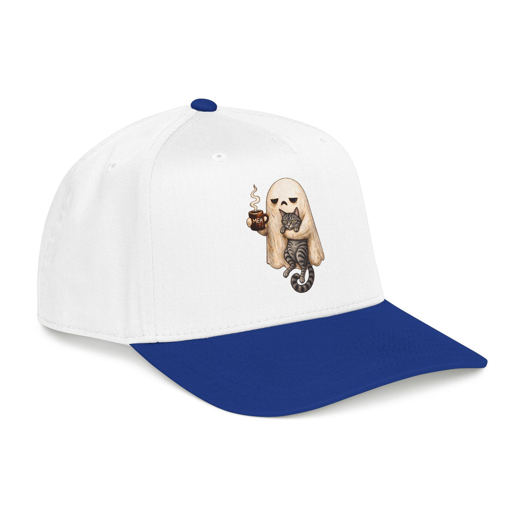 Meh Ghost and Gray Tabby Cat - OTTO Baseball Hat