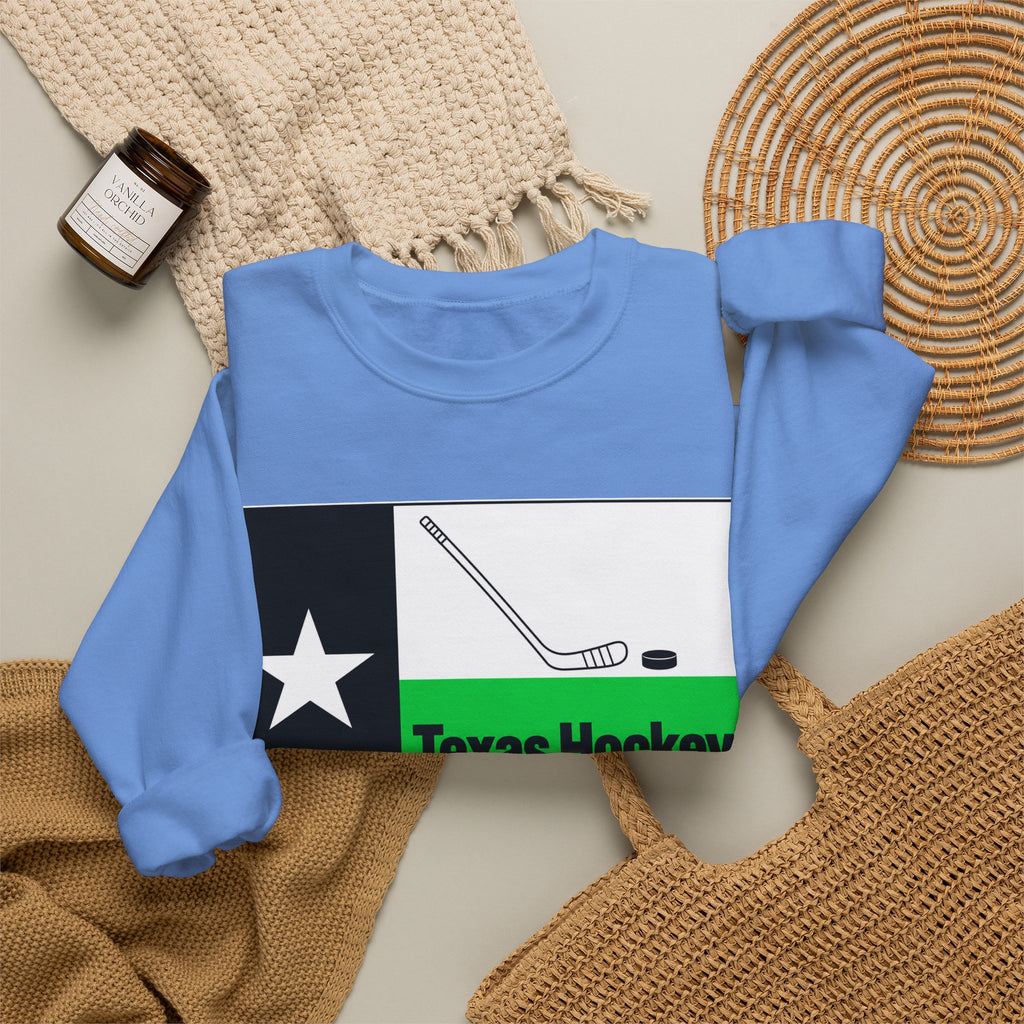 Texas Hockey Flag - Crewneck Sweatshirt